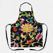 Lotus Blume und Wein Schürze (Vorderseite)