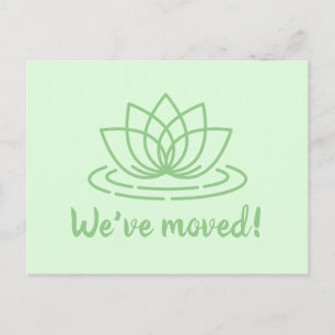 Lotus Blume verschiebt Postkarten für neue Adresse