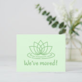 Lotus Blume verschiebt Postkarten für neue Adresse (Stehend Vorderseite)