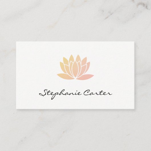 Lotus Blume Visitenkarte (Vorderseite)
