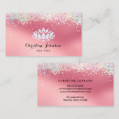 Lotus-Blume Visitenkarte (Vorne/Hinten)