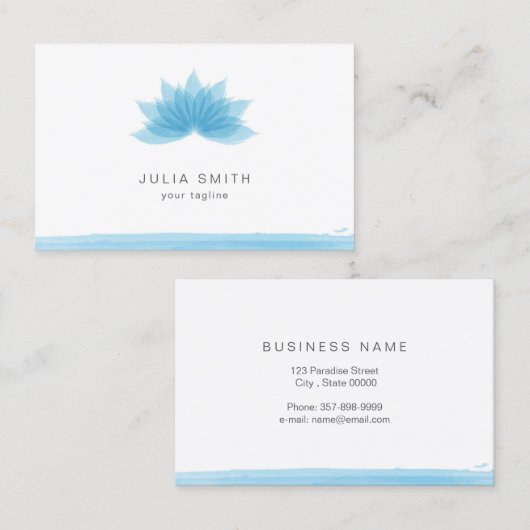 Lotus-Blume Visitenkarte (Vorne/Hinten)