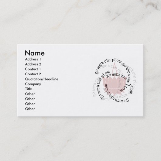 Lotus Blume Visitenkarte (Vorderseite)