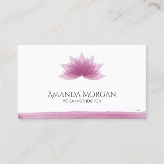 Lotus Blume Visitenkarte (Vorderseite)