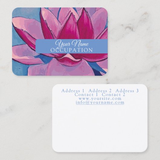 Lotus Blume - Visitenkarte (Vorne/Hinten)