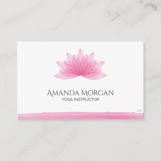 Lotus Blume Visitenkarte (Vorderseite)