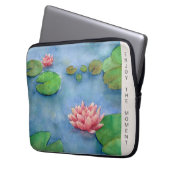 Lotus Blume Wasserfarbe Laptopschutzhülle (Vorderseite Links)