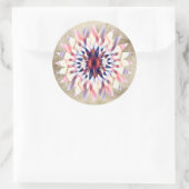 Lotus Blume Wasserfarbe Lila Logoheilung Yoga Runder Aufkleber (Tasche)