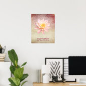 Lotus Blume Wasserfarbe Namaste Yoga Medizin Po Poster (Heimbüro)