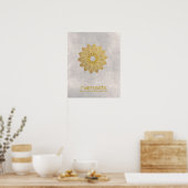 Lotus Blume Wasserfarbe Namaste Yoga Poster (Küche)
