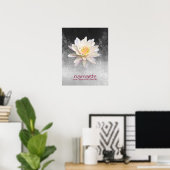 Lotus Blume Wasserfarbe Namaste Yoga Poster (Heimbüro)