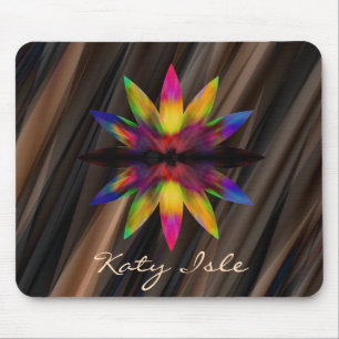 Lotus Blume Wasserfarben Ethnische Farbe Anstrich  Mousepad