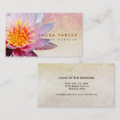 Lotus Blume Wasserfarben Heilung Medizin Yoga Visitenkarte (Vorne/Hinten)