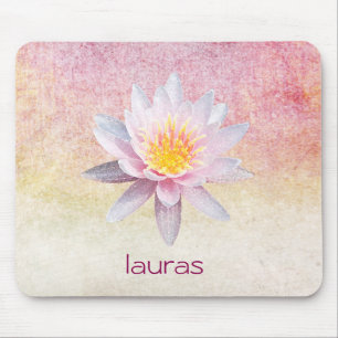 Lotus Blume Wasserfarben Yoga Meditation Mousepad