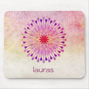 Lotus Blume Wasserfarben Yoga Meditation Mousepad