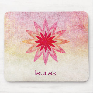 Lotus Blume Wasserfarben Yoga Meditation Mousepad