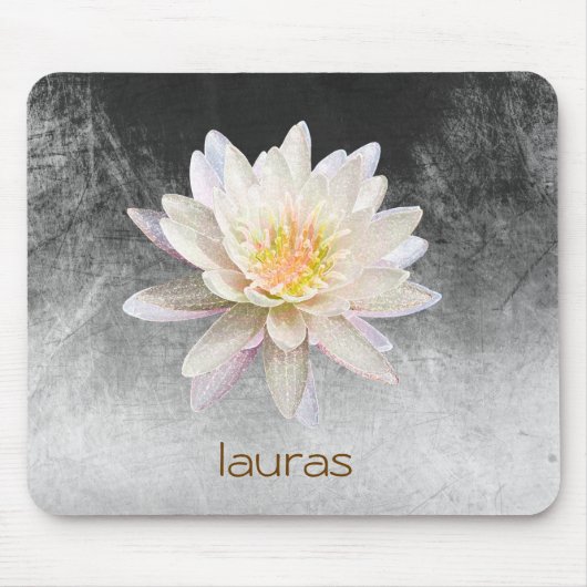 Lotus Blume Wasserfarben Yoga Meditation Mousepad (Vorne)