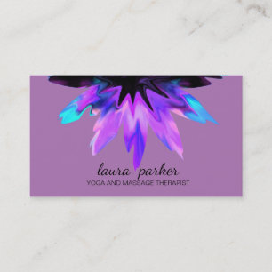 Lotus Blume Wasserfarbene Yoga Visitenkarte