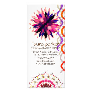 Lotus Blume Wasserfarbener Yoga Werbekarte