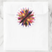Lotus Blume Wasserfarbige Logos Heilung Yoga Runder Aufkleber (Tasche)