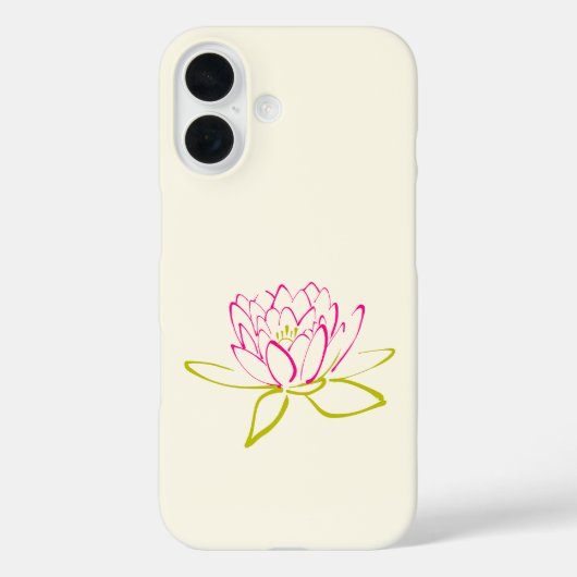 Lotus Blume / Wasserlilie auf Creme Background Case-Mate iPhone Hülle (Rückseite)