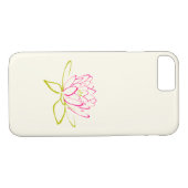 Lotus Blume / Wasserlilie auf Creme Background Case-Mate iPhone Hülle (Rückseite (Horizontal))