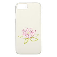 Lotus Blume / Wasserlilie auf Creme Background