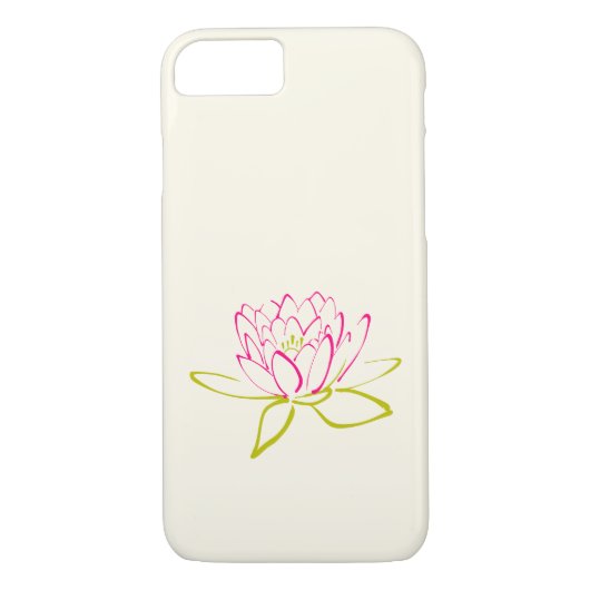 Lotus Blume / Wasserlilie auf Creme Background Case-Mate iPhone Hülle (Rückseite)