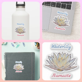 Lotus Blume Wasserlilie Namaste Floral Aufkleber