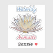 Lotus Blume Wasserlilie Namaste Floral Aufkleber (Blatt)