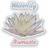 Lotus Blume Wasserlilie Namaste Floral Aufkleber (Vorderseite)