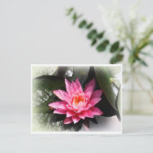Lotus Blume, Wasserreflektion / Natur Asien Postkarte (Stehend Vorderseite)