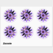 Lotus Blume Watercolor Mandala Heilung Yoga Runder Aufkleber (Blatt)