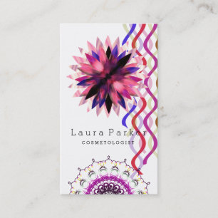 Lotus Blume Watercolor Mandala Yoga Holistischer W Visitenkarte