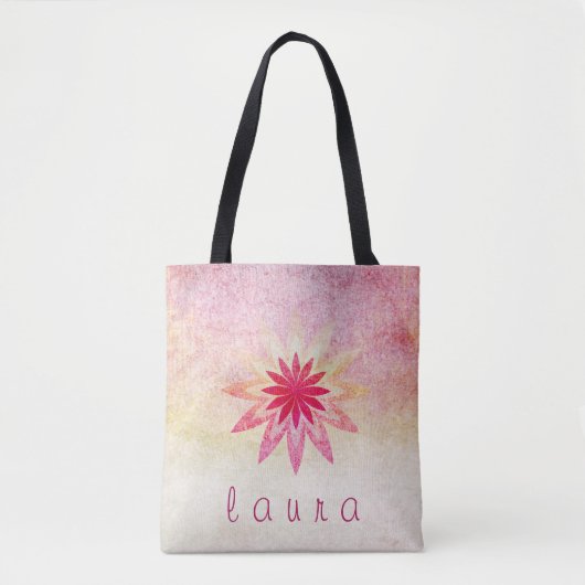 Lotus Blume Watercolor Wedding Bride Tasche (Vorderseite)