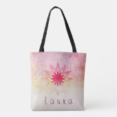Lotus Blume Watercolor Wedding Bride Tasche (Rückseite)