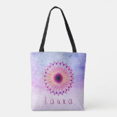 Lotus Blume Watercolor Wedding Bride Tasche (Rückseite)