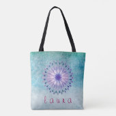 Lotus Blume Watercolor Wedding Bride Tasche (Rückseite)