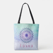 Lotus Blume Watercolor Wedding Bride Tasche (Rückseite)