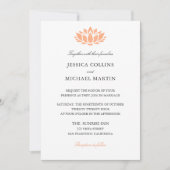 Lotus Blume Wedding Invitation Card Einladung (Vorderseite)