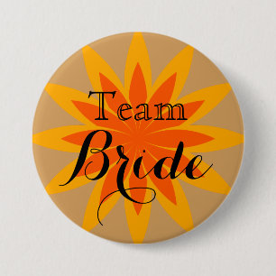 Lotus Blume Weedding Team Bride Button