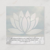 Lotus Blume | Wellness-Center | Massagetherapeut Quadratische Visitenkarte (Rückseite)
