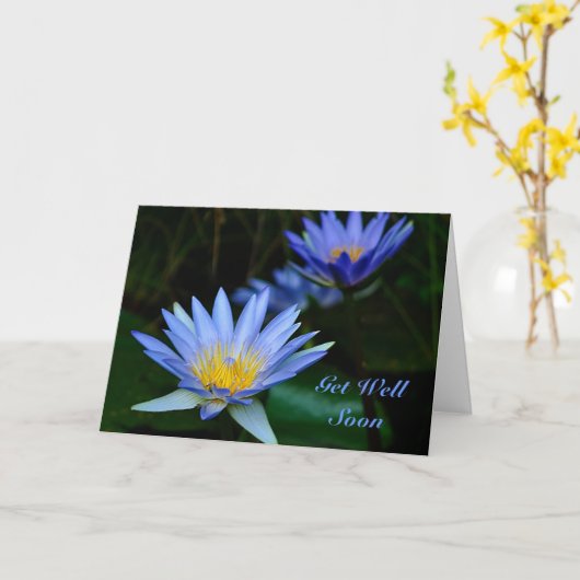 Lotus-Blume werden bald gesund Karte (Gelbe Blume)