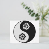 Lotus Blume Yin Yang Postkarte (Stehend Vorderseite)