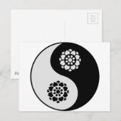 Lotus Blume Yin Yang Postkarte (Vorne/Hinten)