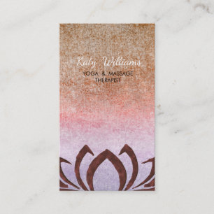 Lotus Blume Yoga Dozentin Medizin Holistisch Visitenkarte