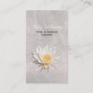 Lotus Blume Yoga Dozentin Medizin Holistisch Visitenkarte