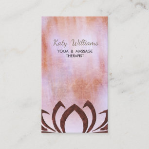 Lotus Blume Yoga Dozentin Medizin Holistisch Visitenkarte