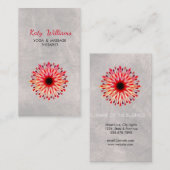 Lotus Blume Yoga Dozentin Medizin Holistisch Visitenkarte (Vorne/Hinten)