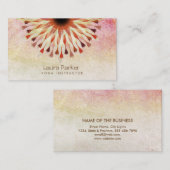 Lotus Blume Yoga Dozentin Medizin Holistisch Visitenkarte (Vorne/Hinten)